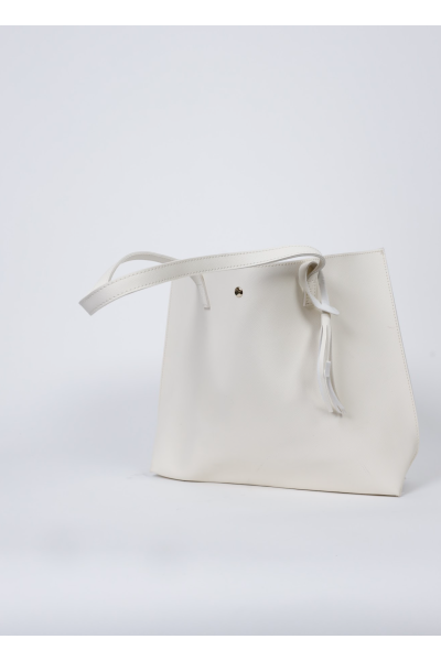Ivory Pleather Purse